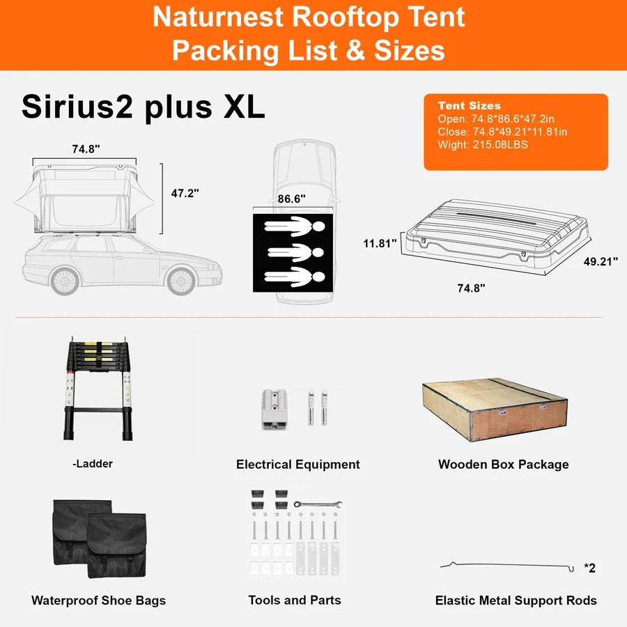Naturenest Sirius 2 XL Rooftop Tent