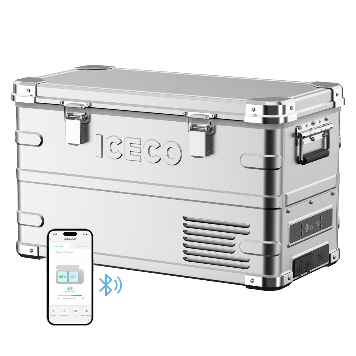 ICECO APL35 Dual Zone Aluminum Fridge Freezer 35 LT