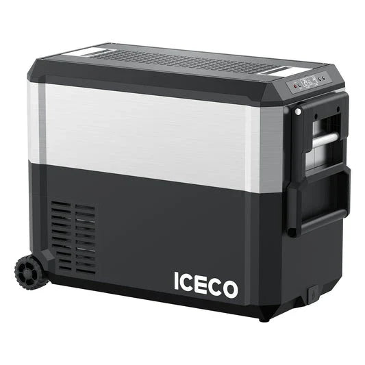 ICECO JP50 Pro Dual Zone Wheeled 51QT Portable Cooler Silver