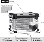ICECO APL55 Dual Zone 12V Fridge 55 LT