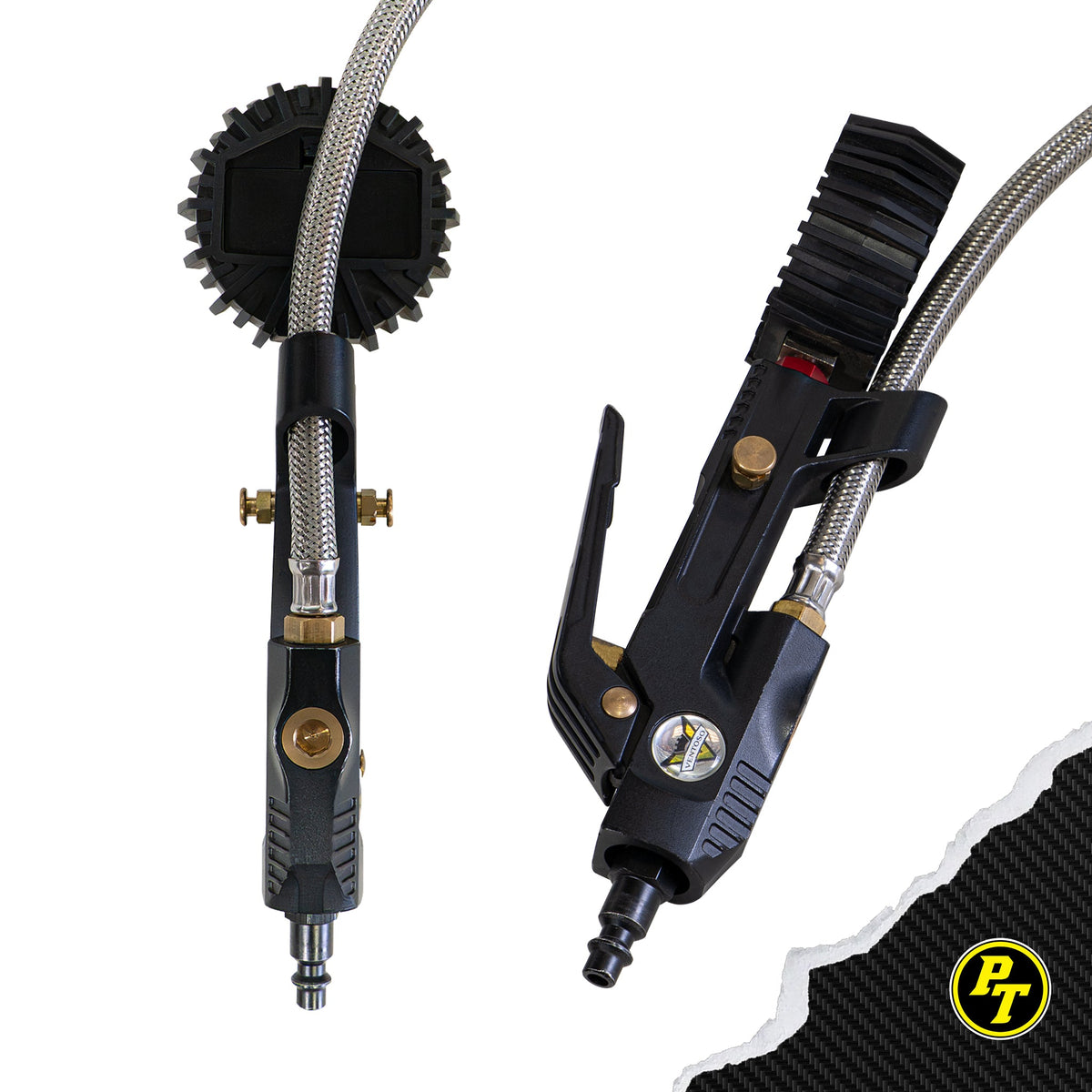 Switch Hitter Analog - Ventoso™ RED Tire Inflator with Quick-Switch Chucks