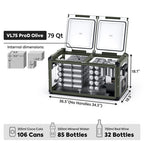 ICECO VL75ProD 12V Heavy Duty Fridge Freezer 75 LT