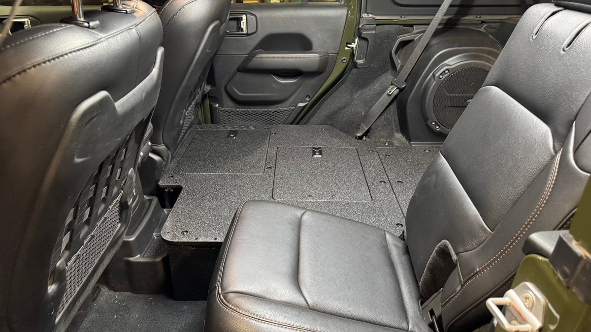 Jeep Wrangler 2024-Present JLU 4 Door - Second Row Seat Delete Plate System - V2