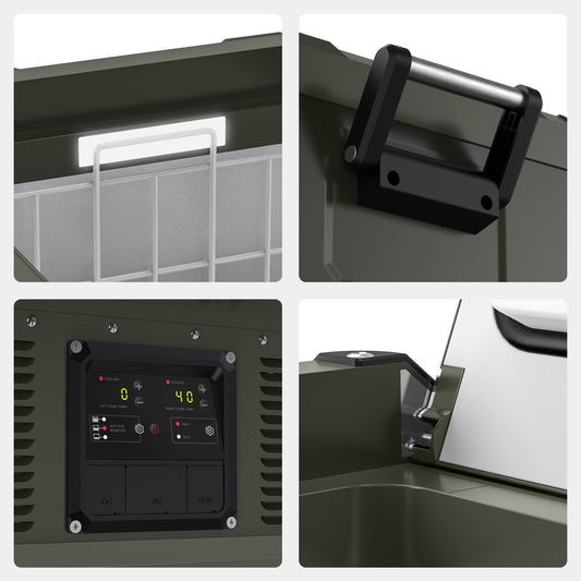 ICECO VL75ProD Olive 12V Heavy Duty Fridge Freezer 75 LT