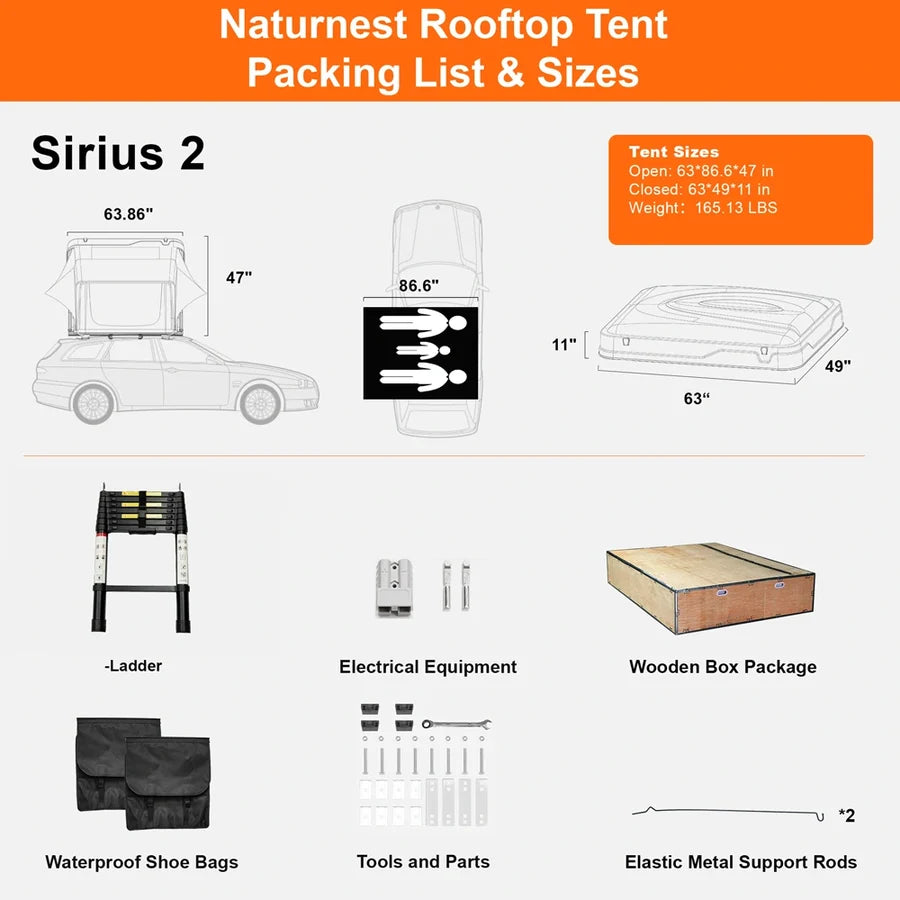 Naturenest Sirius 2 Rooftop Tent