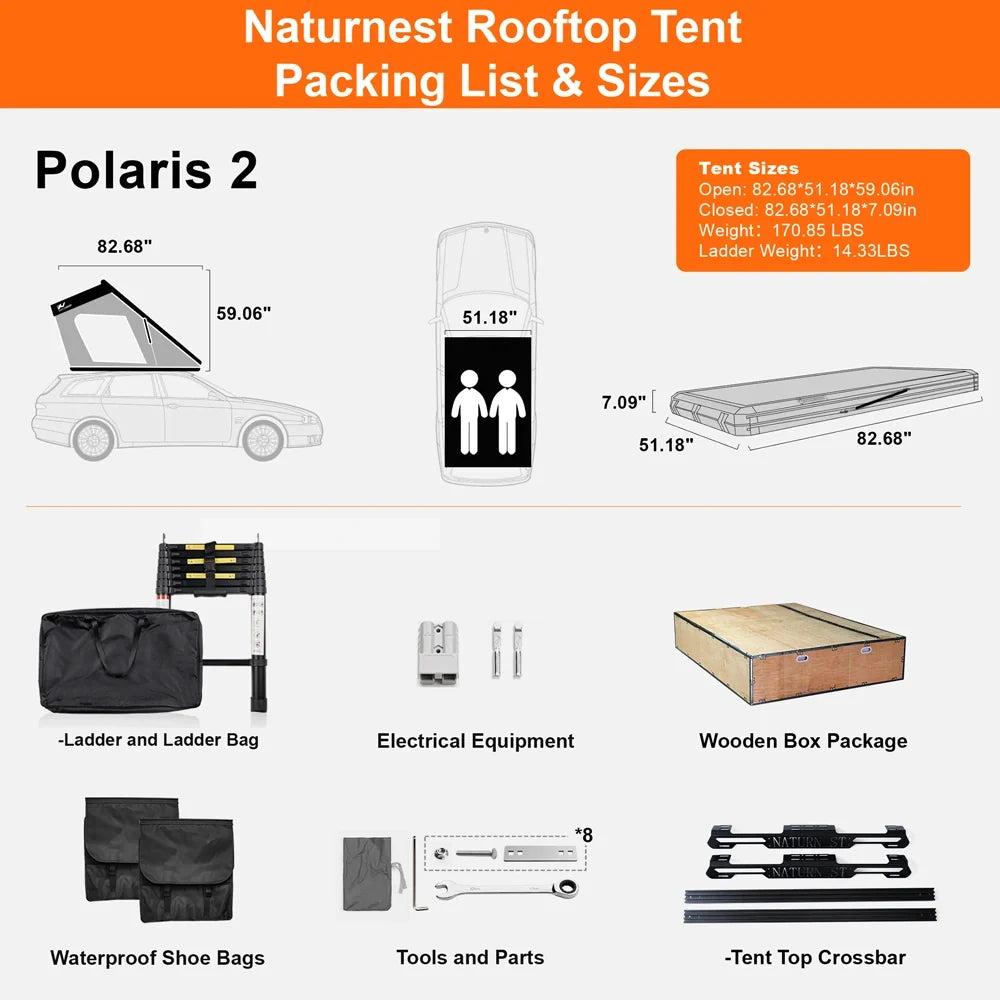 Naturenest Polaris 2 Triangle Rooftop Tent