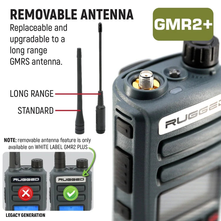 GMR2 Plus - 2W GMRS Handheld Radio - 2 Pack